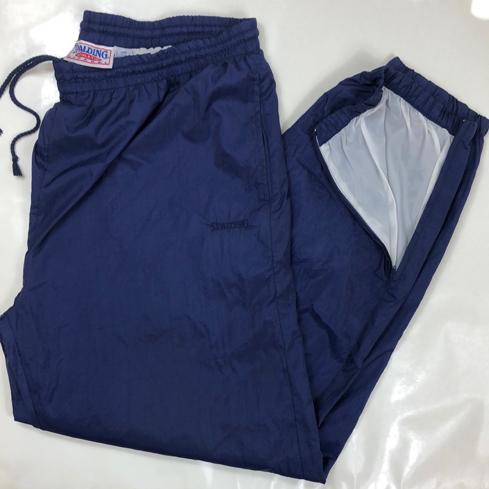 Vintage Blue Spalding Water Resistant Track Pants